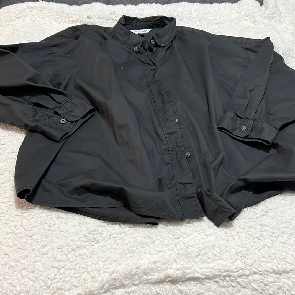 Camisa manga larga, gris oscuro